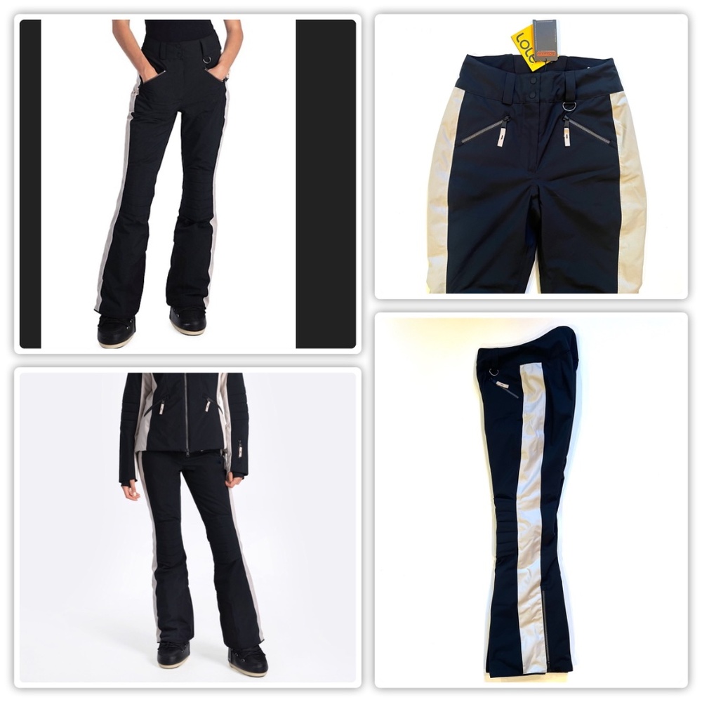 Lole Black and Cream Flare Pants